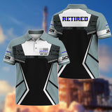 Premium Retired Blue Thin Line Police Polo Shirt 1300326, Gifts For Officers Gifts For Police Man