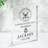 Premium Personalized US Veteran Soldier Art Acrylic Plaque 1104 Gifts For US Veterans, Gifts For Independence Day Veteran Day