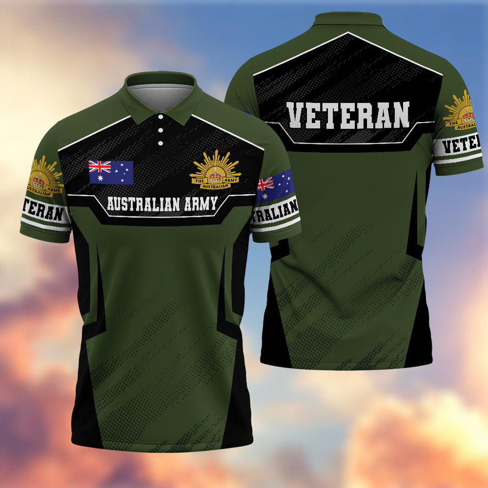 Premium Australian Veteran Polo Shirt 13032601, Gifts For Australian Veterans, Gifts For Independence Day, Veterans Day.