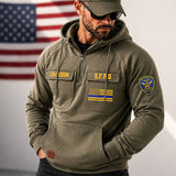 Personalized US Police Name, Dept & Year American Retro Hooded Sweatshirt Printed H1505
