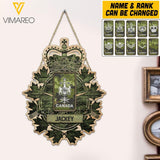 Personalized Canadian Soldier Wood Sign Printed 22APR-HQ06