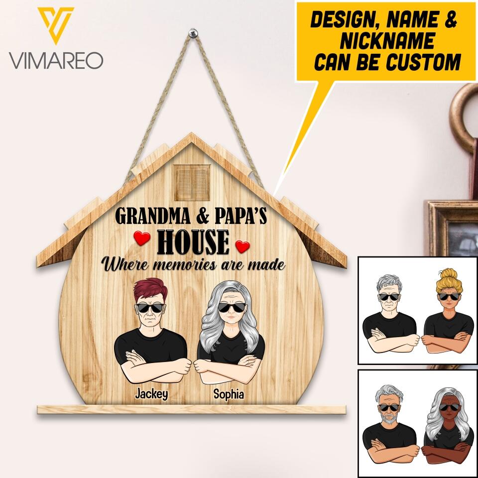 Personalized House Memories Wood Sign Printed 22APR-HQ06