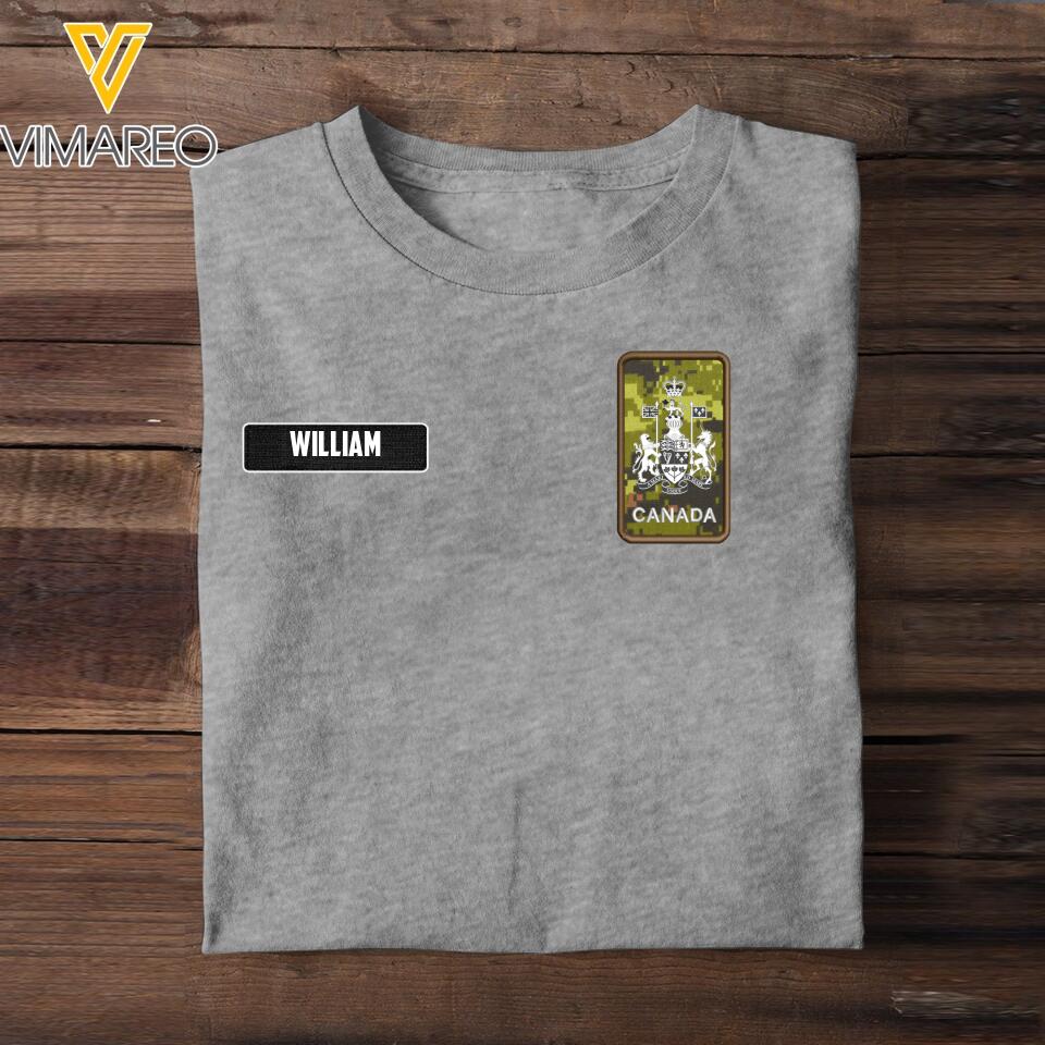 DH Personalized Canadian Soldier Tshirt 3D Printed LN1205