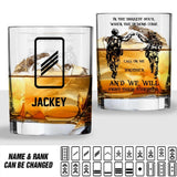 Personalized In The Darkest Hour, When The Demon Come, Call On Me Brother Whiskey Glass Swiss Rank Customized Glass Printed  DHVQ1309