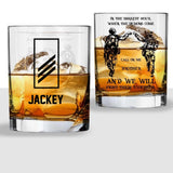 Personalized In The Darkest Hour, When The Demon Come, Call On Me Brother Whiskey Glass Swiss Rank Customized Glass Printed  DHVQ1309