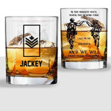 Personalized In The Darkest Hour, When The Demon Come, Call On Me Brother Whiskey Glass Canada Rank Customized Glass Printed  DHVQ1309