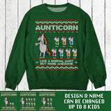 Personalized Aunticorn Kid Crew Neck Sweatshirt Printed 22OCT-DT12