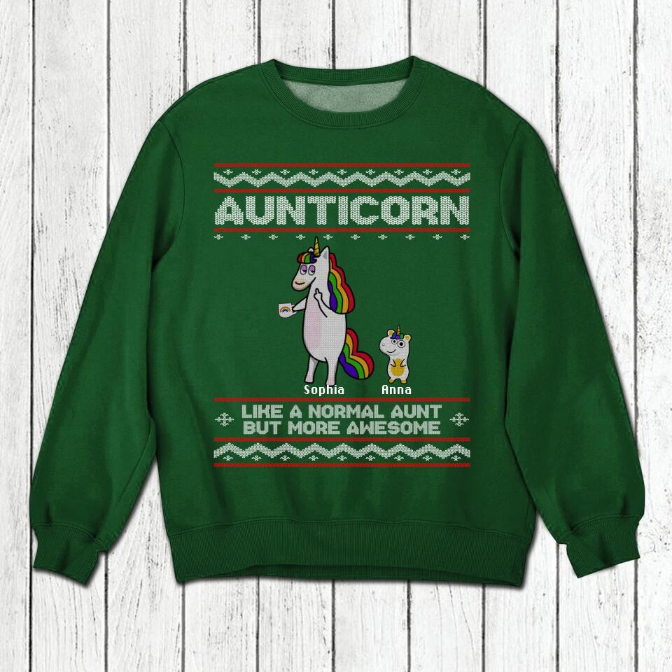 Personalized Aunticorn Kid Crew Neck Sweatshirt Printed 22OCT-DT12