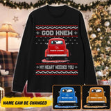 Personalized God Knew My Heart Needed You Color Truck Couple Gift For Her/Him Crew Neck Sweatshirt Printed 22OCT-HY13