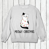 Personalized Meowy Christmas Cat Lovers Tshirt Hoodie Or Sweatshirt Printed QTH2511
