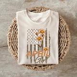 Personalized Birthday month flower April girl Sweatshirt, Tshirt Printed QTDT0102