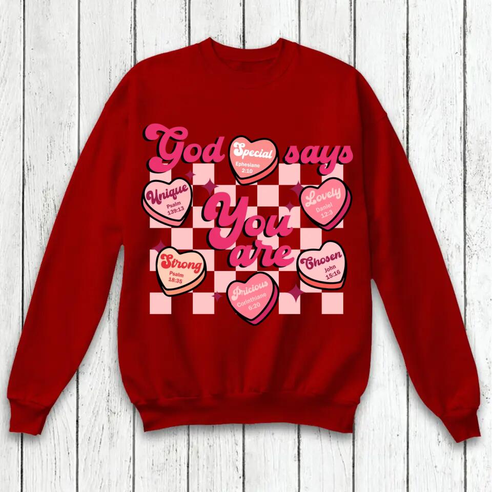 Personalized God Says You Are Sweat Shirt Printed QTVD3101