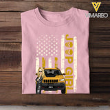 Personalized Jeep Girl Colorful Flag TShirt Printed QTHQ1906