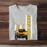 Personalized Jeep Girl Colorful Flag TShirt Printed QTHQ1906