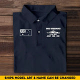 Personalized Royal Australian Navy Ships Art Name And Served Time Polo Printed QTHQ2406