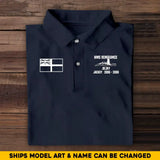 Personalized Royal Navy Ships Art Name And Served Time Polo Printed QTHQ2406