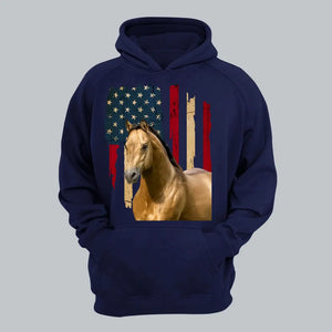 Personalized Upload Your Horse Photo Horse Lovers Gift T-shirt Printed 23JUN-DT14