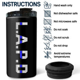 Personalized US Police Department Spartan Flag Can Cooler 16oz Printed 23JUL-KVH26