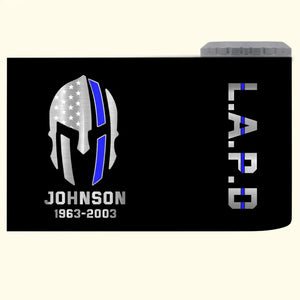 Personalized US Police Department Spartan Flag Can Cooler 16oz Printed 23JUL-KVH26