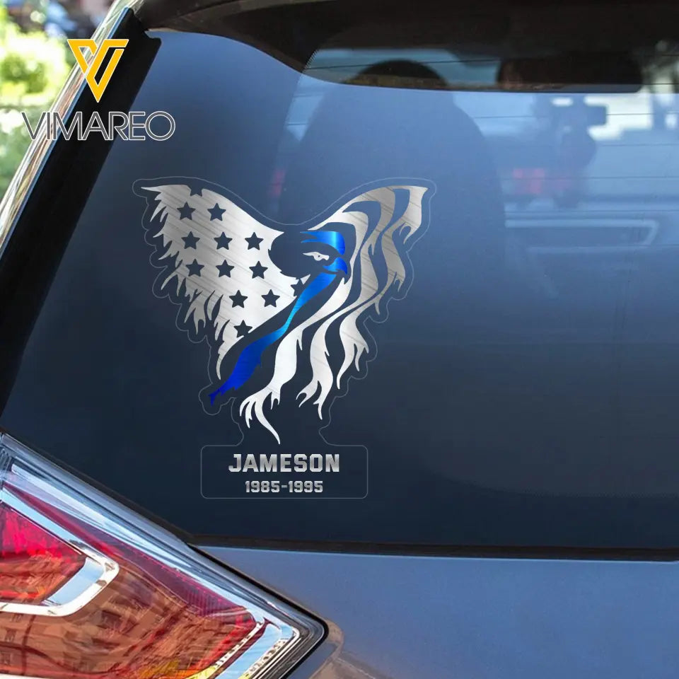 Personalized Police Logo Custom Name Decal Printed PTN2023134