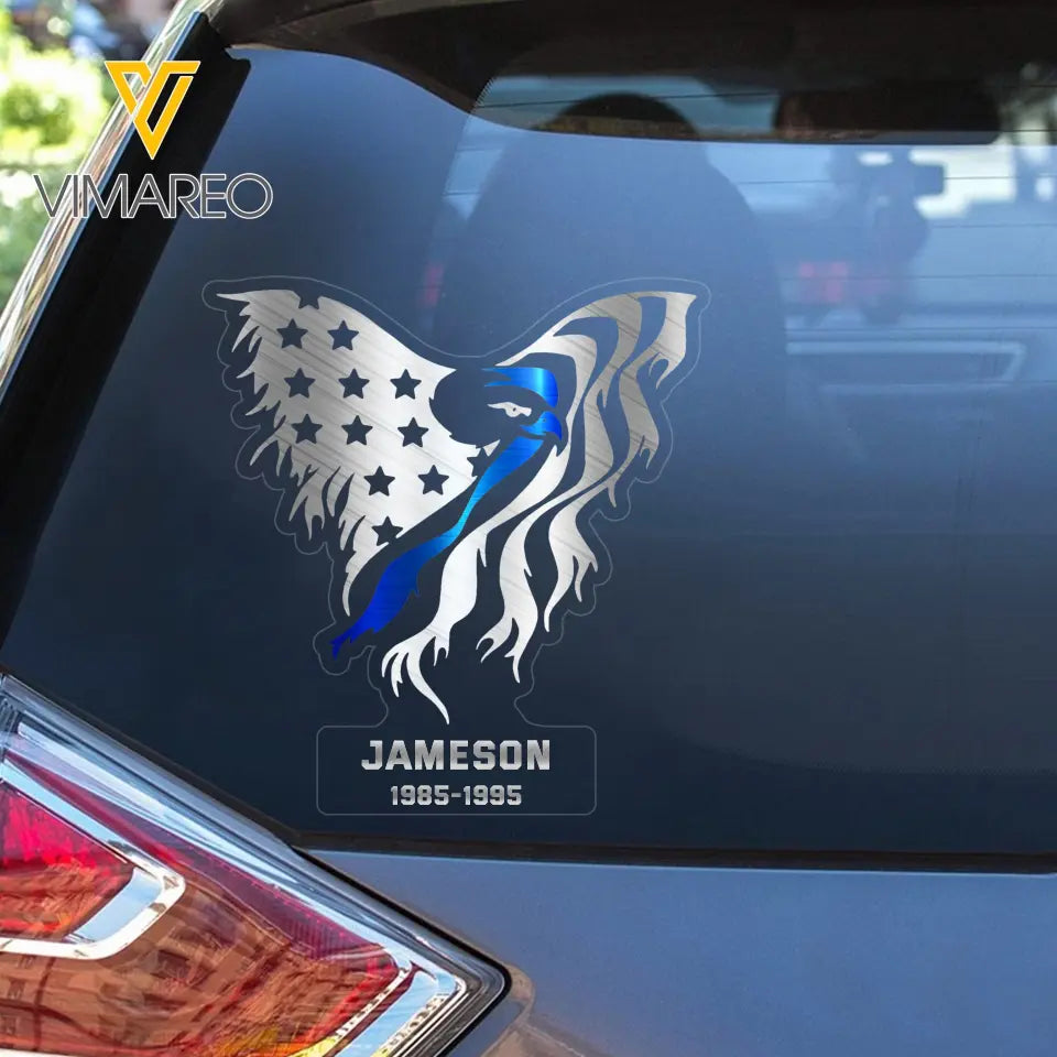 Personalized Police Logo Custom Name Decal Printed PTN2023134