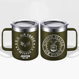 Personalized US Armed Forces With Name And Year Laser Handle Cup Printed 2023197KVH