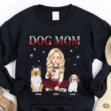 Personalized Dog Mom Girl Xmas Custom Names Sweatshirt Printed PTN23738