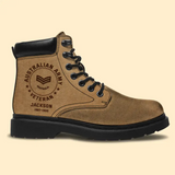 Personalized Australian Army Air Force & Navy Rank Custom Name Leather Boots Printed KVH23752