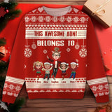 Personalized This Awesome Aunt Belongs To Ugly Sweater Printed HTHHN23786