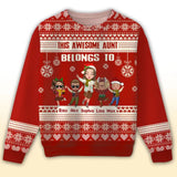 Personalized This Awesome Aunt Belongs To Ugly Sweater Printed HTHHN23786