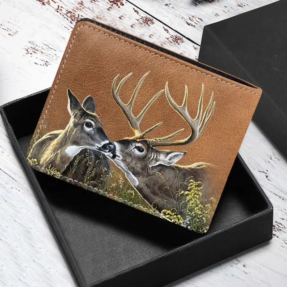 Personalized You And Me We Got This Deer Hunting Leather Wallet 3D Print QTPN806