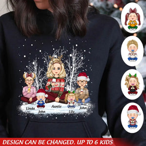 Personalized Grandkids Children Xmas Gift Hoodie or Sweatshirt 2D Printed PTN23793