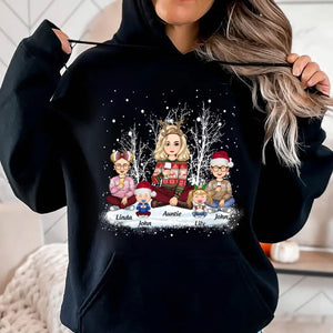 Personalized Grandkids Children Xmas Gift Hoodie or Sweatshirt 2D Printed PTN23793