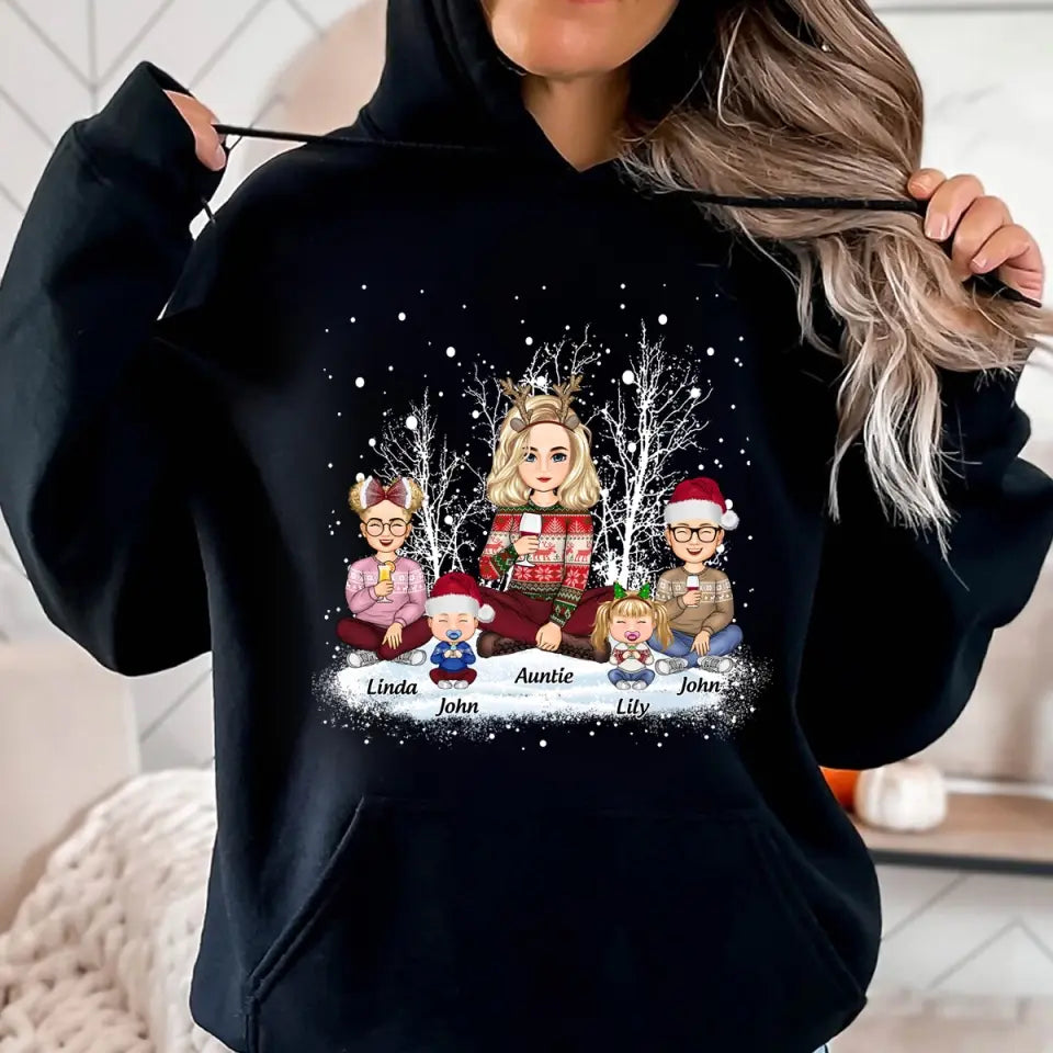 Personalized Grandkids Children Xmas Gift Hoodie or Sweatshirt 2D Printed PTN23793