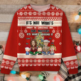 Personalized It's Not What's Under The Christmas Tree That Matters It's Who's Around It Xmas Family Ugly Sweater Printed HTHHN23798