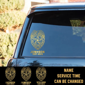 Personalized Law Enforcement Retired Custom Name Decal Printed QTKVH23881