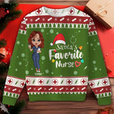 Personalized Nurse Favorite Santa Ugly Sweater Printed HTHVQ23888