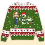 Personalized Nurse Favorite Santa Ugly Sweater Printed HTHVQ23888