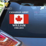 Personalized Canadian Army Air Force Navy Flag Decal Printed KVH23891