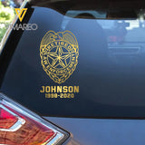 Personalized Law Enforcement Retired Custom Name Decal Printed QTKVH23881