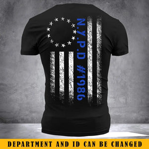 Personalized Police Department & ID T-shirt Printed KVH23909