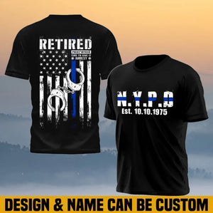 Personalized Retired Police Officer Time To Give It Arrest T-shirt Printed QTHN23925