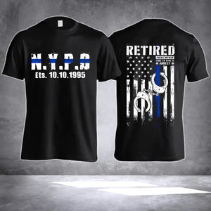 Personalized Retired Police Officer Time To Give It Arrest T-shirt Printed QTHN23925