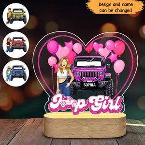 Personalized Jeep Girl Heart LED Lamp Printed MTHN23950