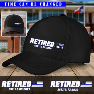 Personalized Retired US Police Black Cap QTKH23959