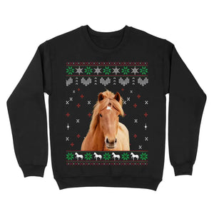 Personalized Upload Horse Photo Xmas Gift Sweatshirt Printed LDMVQ23868