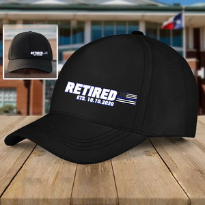 Personalized Retired US Police Black Cap QTKH23959