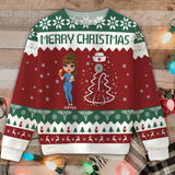 Personalized Nurse Merry Christmas Ugly Sweater Printed HTHVQ231012