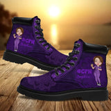 Personalized Nurse Chibi Custom Name Leather Boots Printed KVH231053