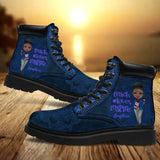 Personalized Teach Love Inspire Custom Name Gift For Teacher Leather Boots Printed KVH231065